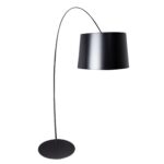 Lampadaire réglable en acier noir