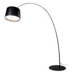 Floor lamp in black stainless steel