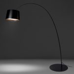 Floor lamp in black stainless steel