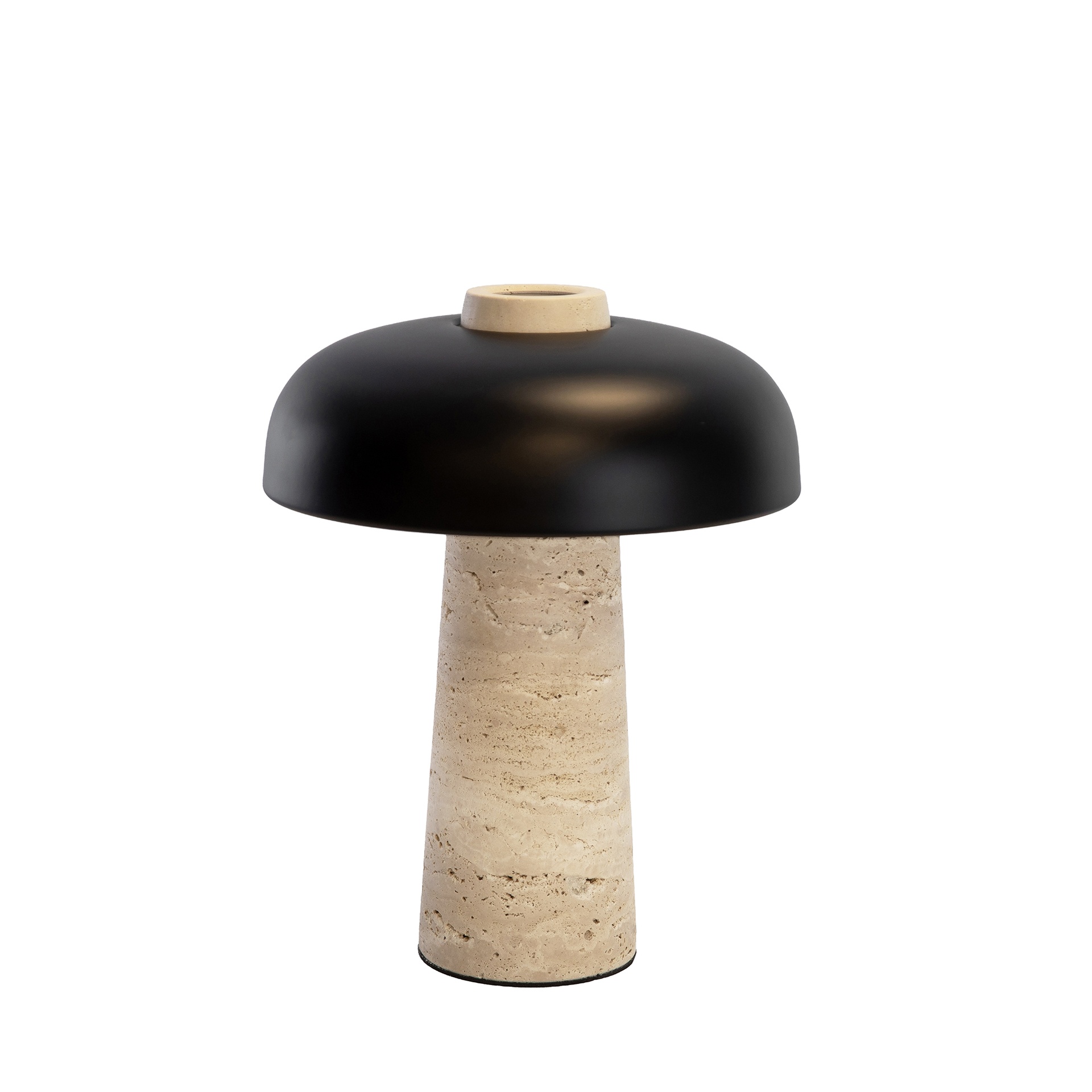 Black aluminium and porcelain marble table lamp Black aluminium and porcelain marble table lamp