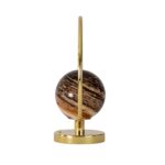 Patterned glass and gold-coloured steel table lamp