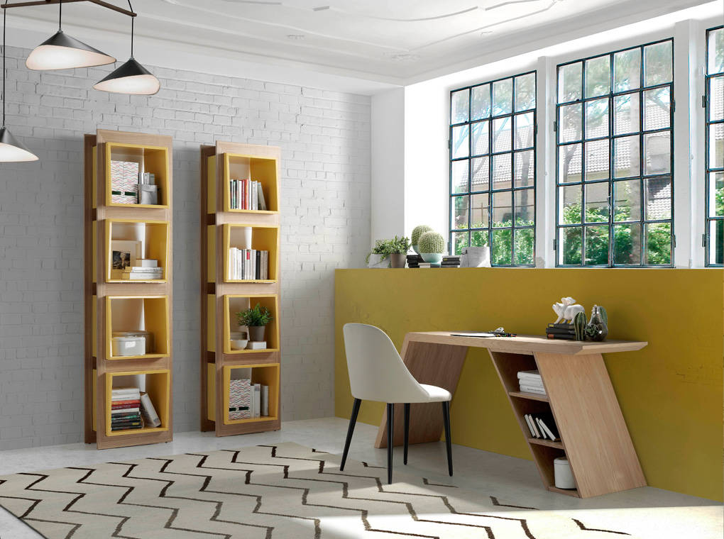 Bookshelves in Oak wood and laquered Mdf drawers. (copia) Bookshelves in Oak wood and laquered Mdf drawers. (copia)