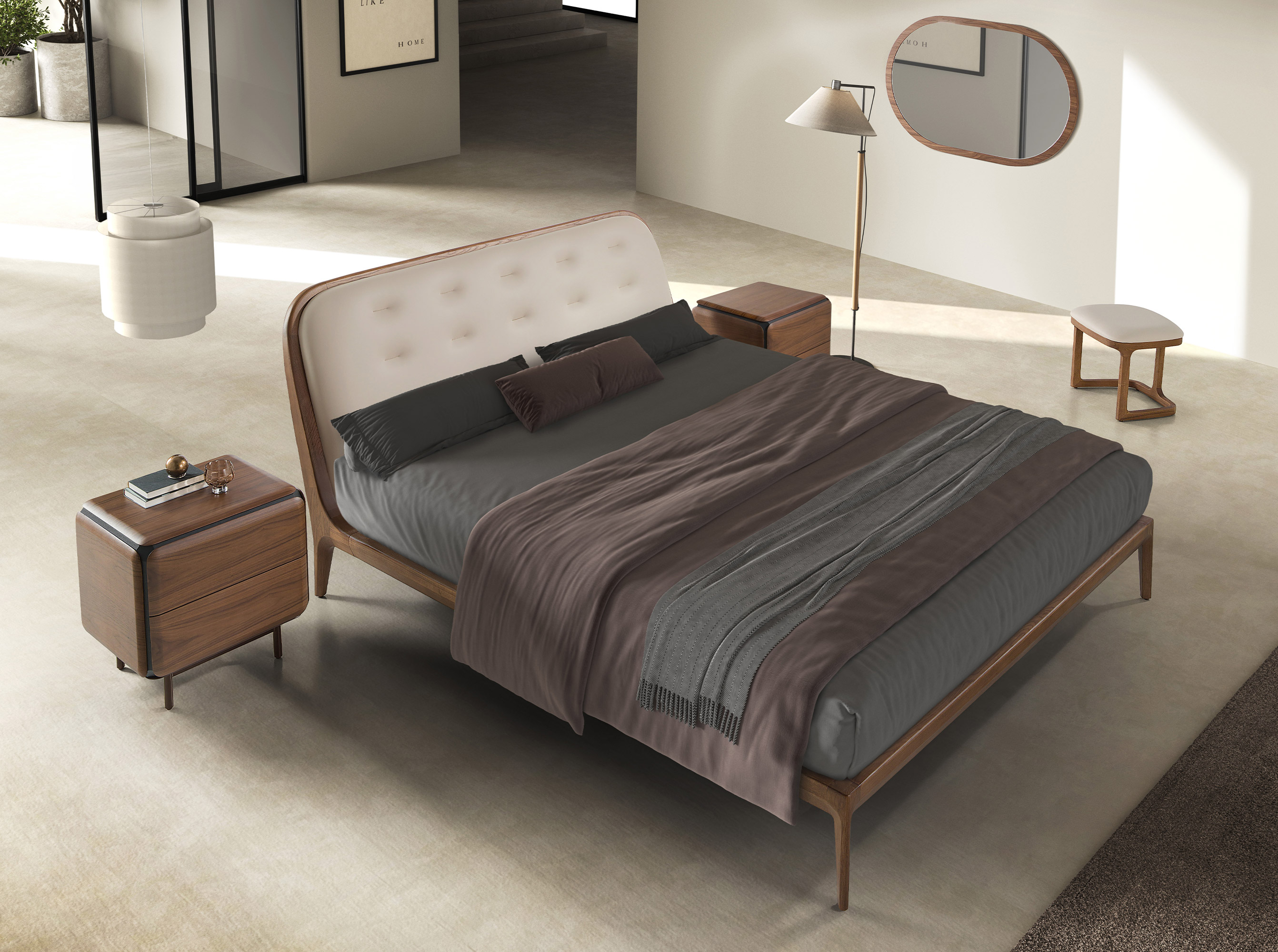 Cama polipiel color arena Cama polipiel color arena