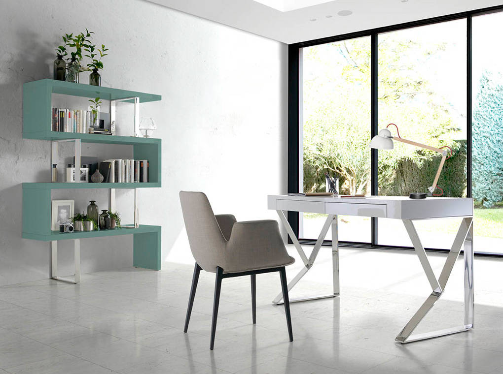 Chair upholstered in cloth with a steel structure Chair upholstered in cloth with a steel structure