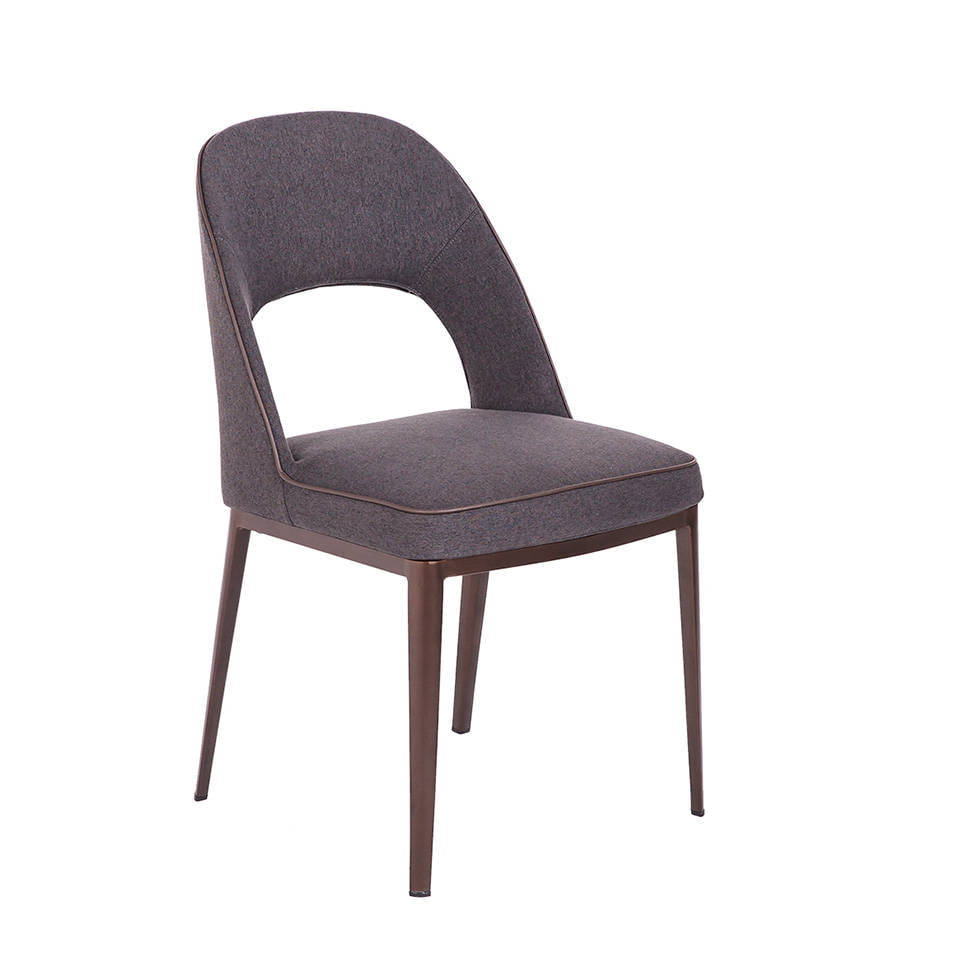 Chair upholstered in cloth with a steel structure. Chair upholstered in cloth with a steel structure.
