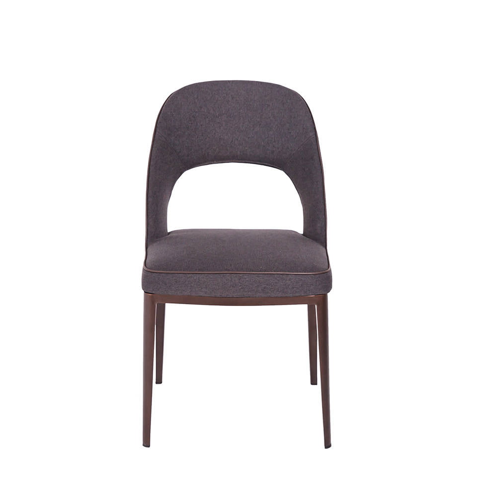 Chair upholstered in cloth with a steel structure. Chair upholstered in cloth with a steel structure.