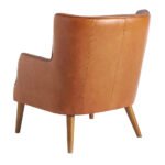 Fauteuil Chester en cuir marron