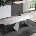 Tavolo da pranzo allungabile rettangolare marmo porcellanato