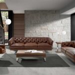 Walnut wood and chrome steel coffee table
