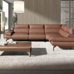 Walnut wood and chrome steel coffee table