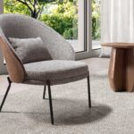 Square walnut corner table