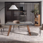 Mueble Bar giratorio de madera Nogal