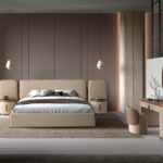 Espejo pared cuadrado nogal