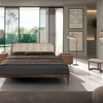 Wandspiegel ovale Halbspitze Walnuss