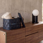 Cesto portaoggetti decorativo quadrato in pelle rigenerata blu scuro con coperchio