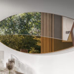 Organic walnut wall mirror