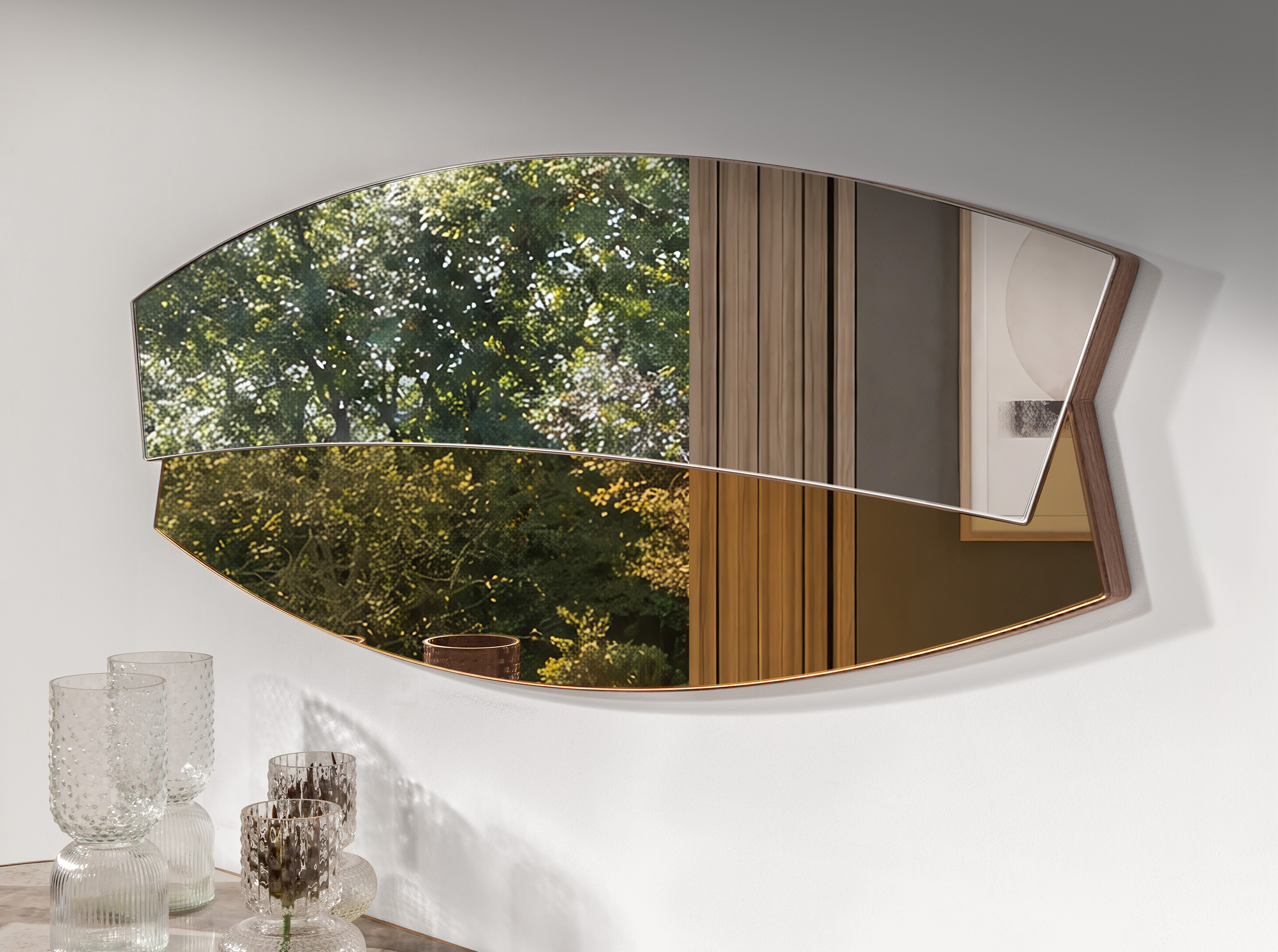 Organic walnut wall mirror Organic walnut wall mirror