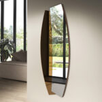 Organic walnut wall mirror