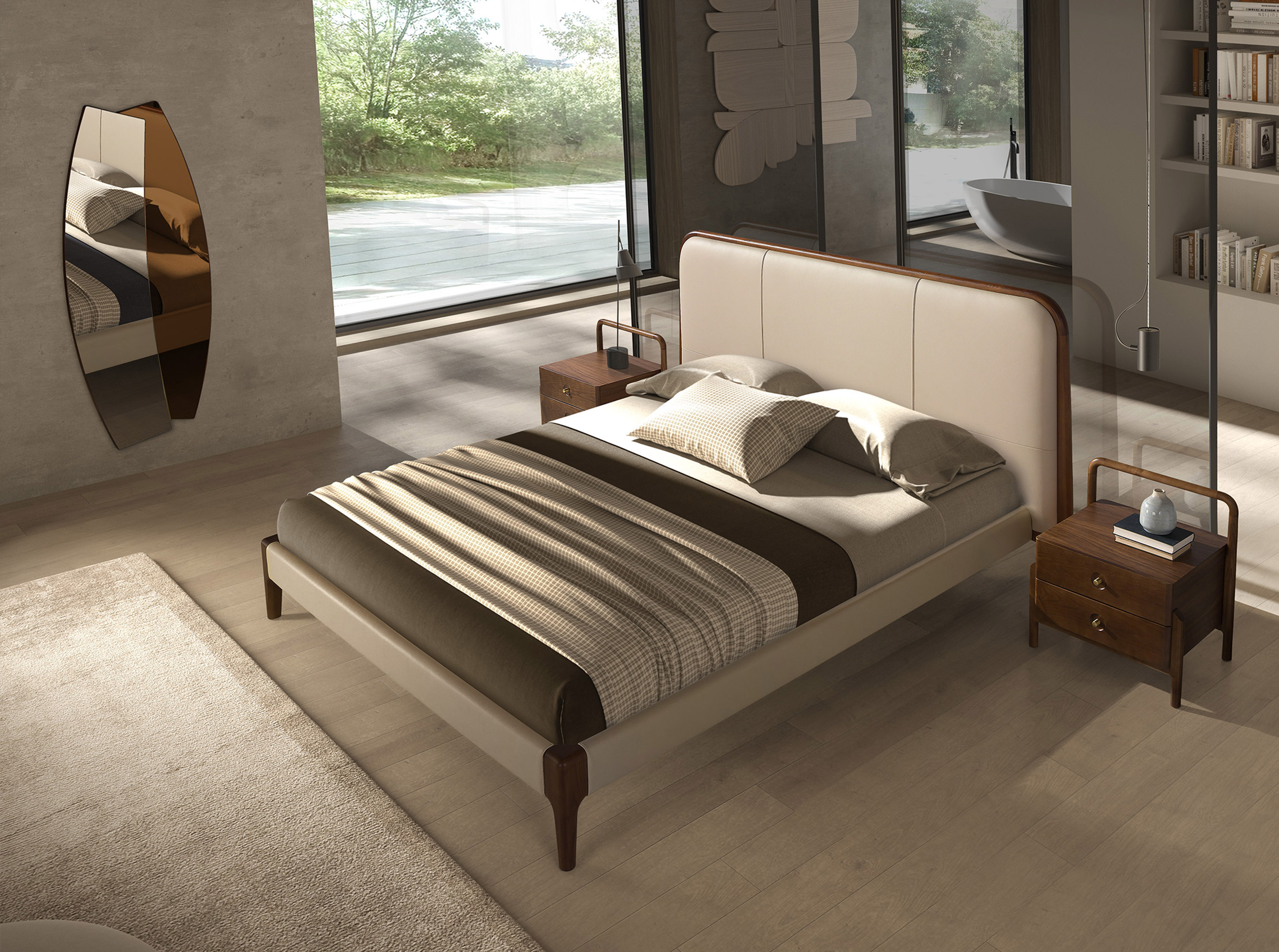 Organic walnut wall mirror Organic walnut wall mirror
