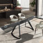 Chaise en tissu blanc cassé