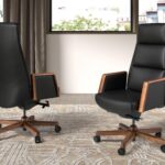 Black leatherette  swivel office chair