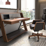 Black leatherette  swivel office chair