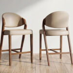 Табурет из экокожи цвета норки