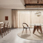 Табурет из экокожи цвета норки