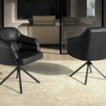Silla giratoria polipiel negro