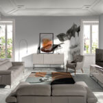 Fauteuil Chester en cuir gris foncé
