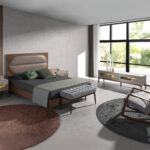 Sgabello in tessuto grigio scuro