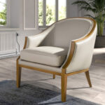 Sillón piel gris taupe