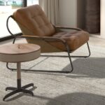 Fauteuil en cuir marron