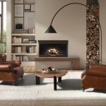 Cognac brown leather Chester armchair