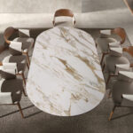 Walnut and cream leatherette chair