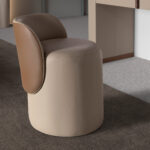 Puff polipiel visón y marrón