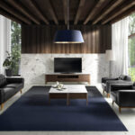 2-seater sofa upholstered in tufted leather