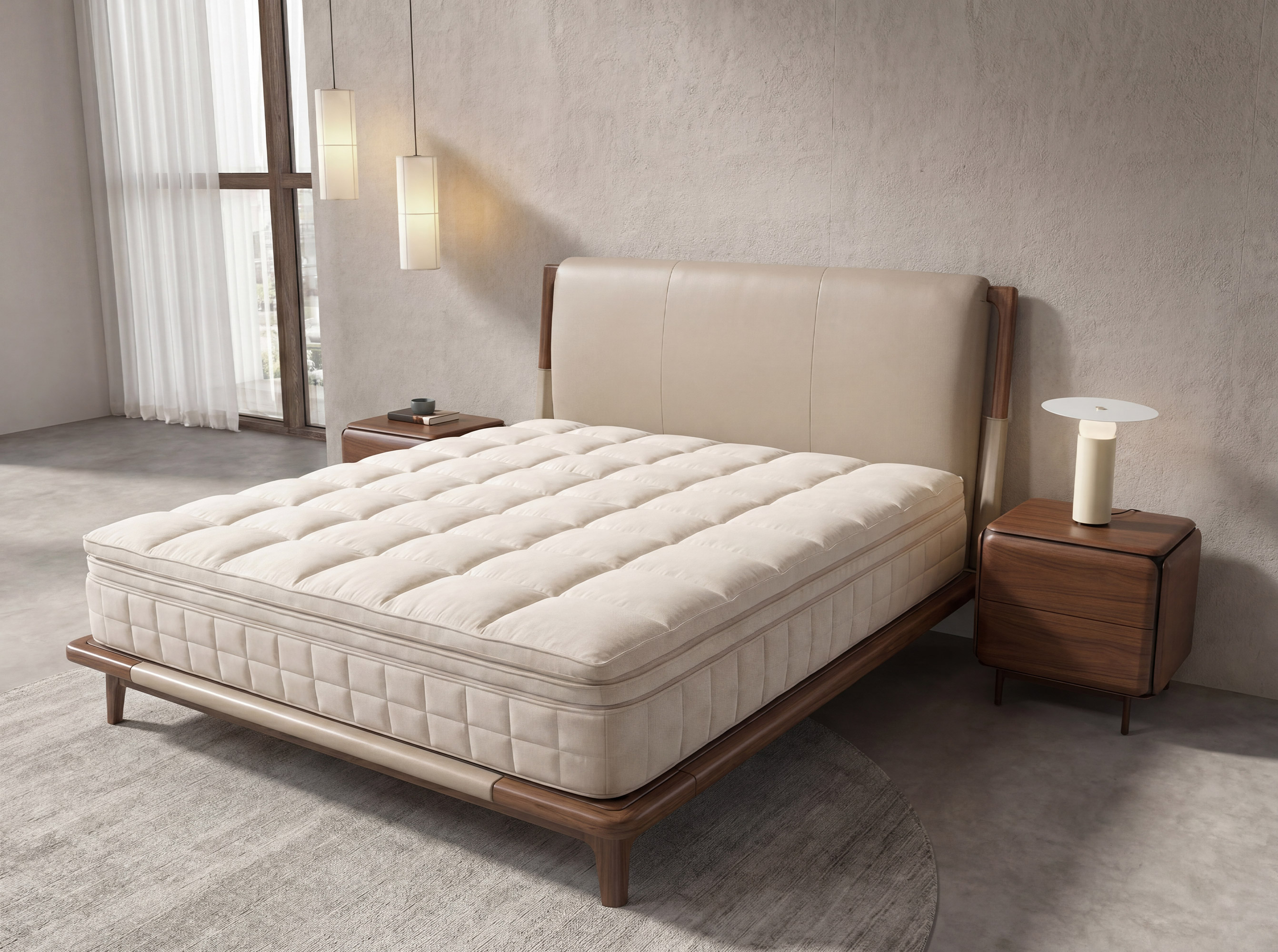 Matelas hybride en latex naturel avec mini ressorts ensachés Cooltex 180x200 Matelas hybride en latex naturel avec mini ressorts ensachés Cooltex 180x200