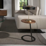 Tischleuchte aus vergoldetem Aluminium und schwarzem Aluminium