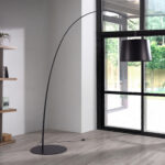 Lampadaire réglable en acier noir