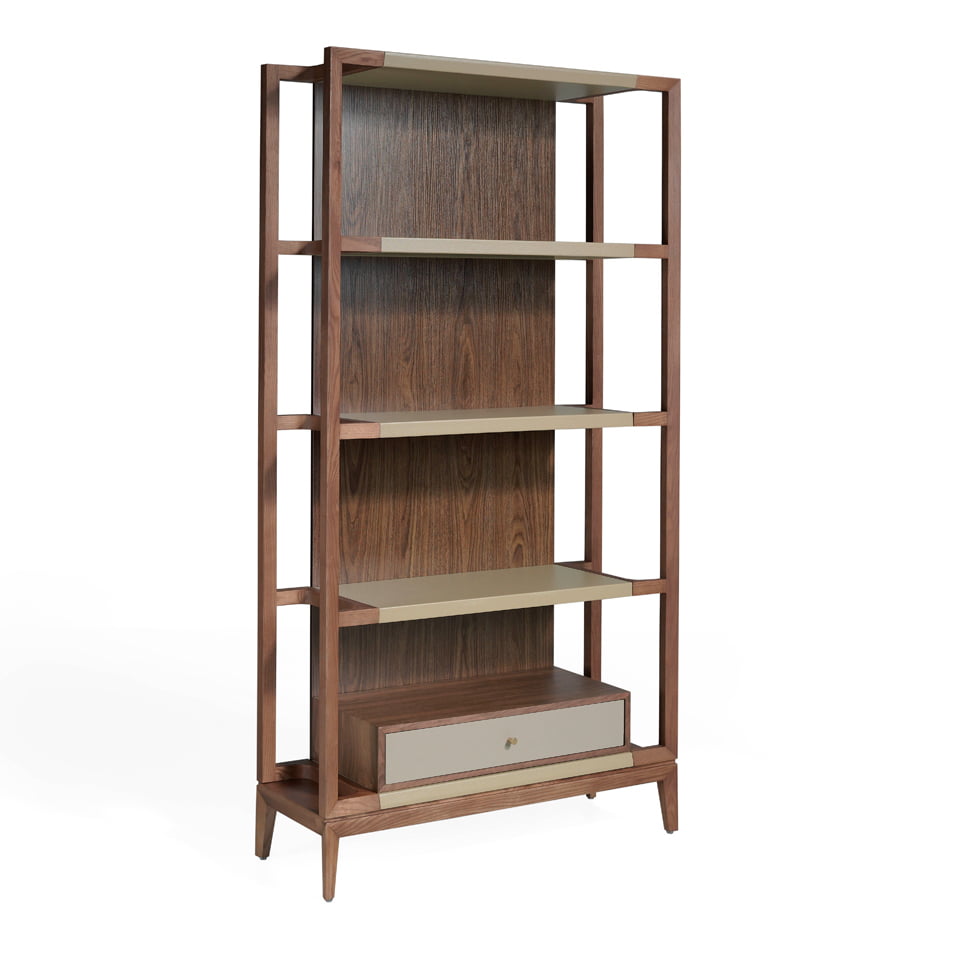 Walnut Veneer Solid Wood Bookcase Angel Cerda S L