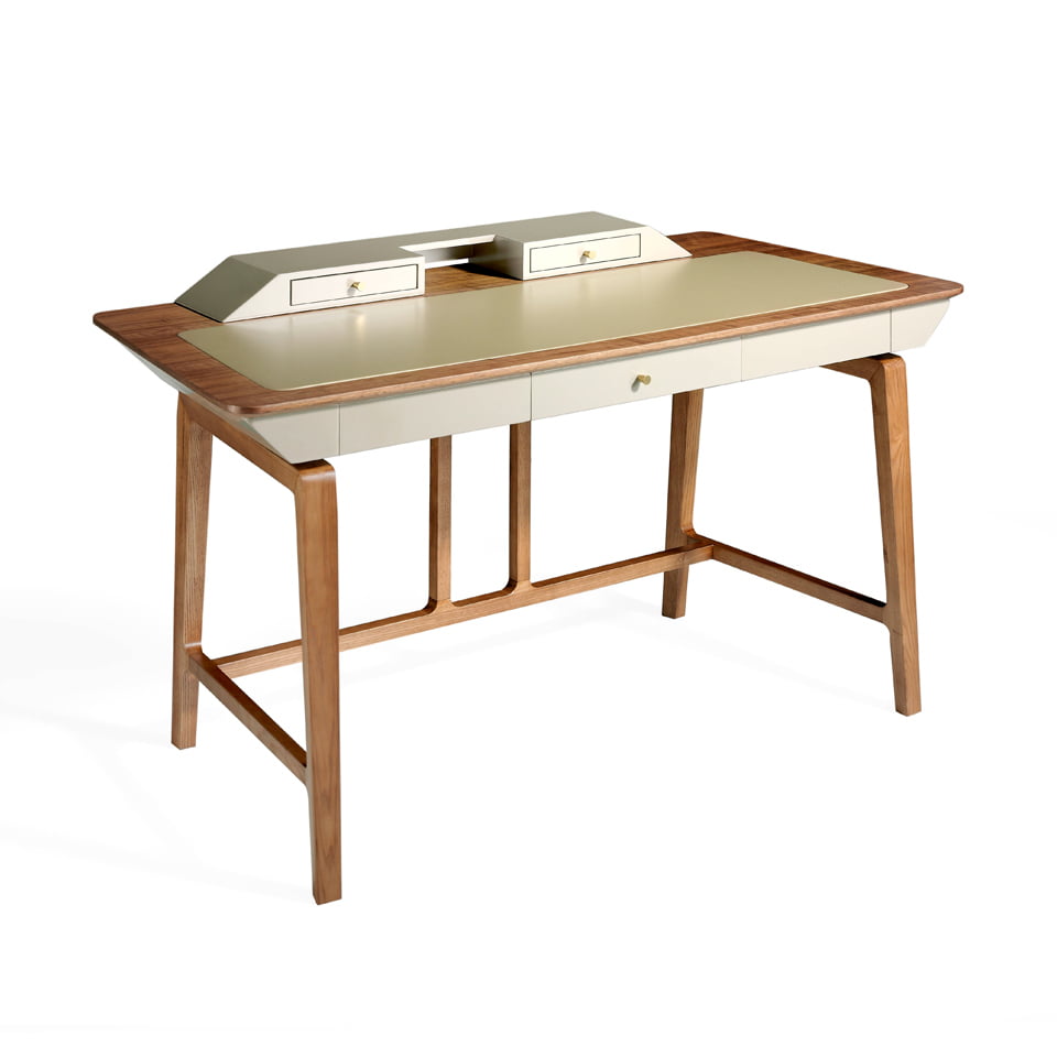 Solid wood walnut veneer desk Solid wood walnut veneer desk
