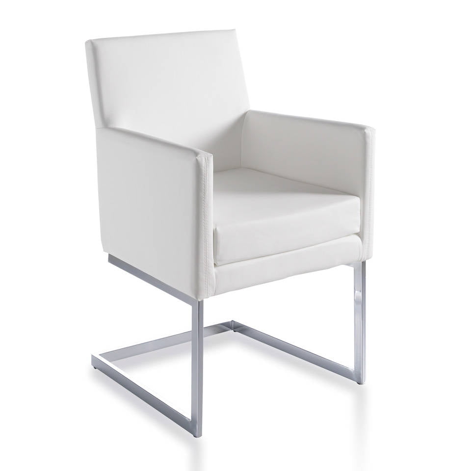 Upholstered Armchair with stainless steel frame. Upholstered Armchair with stainless steel frame.