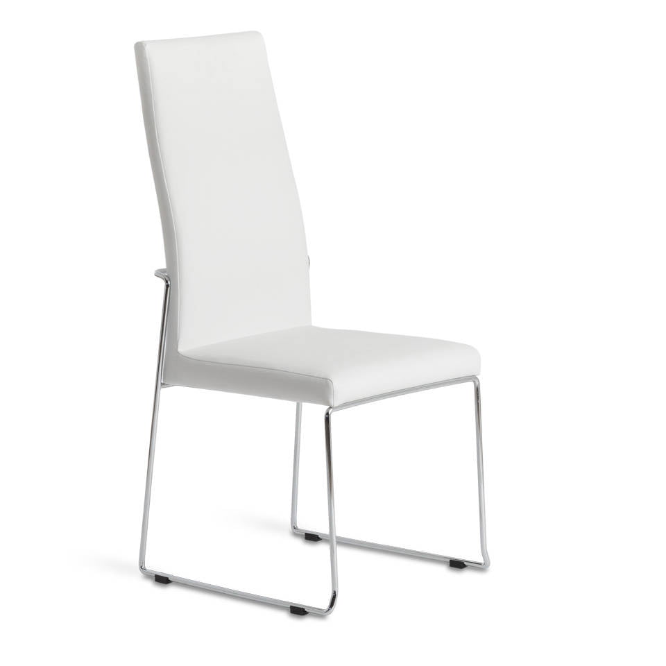 Upholstered chair with stainless steel frame. Upholstered chair with stainless steel frame.