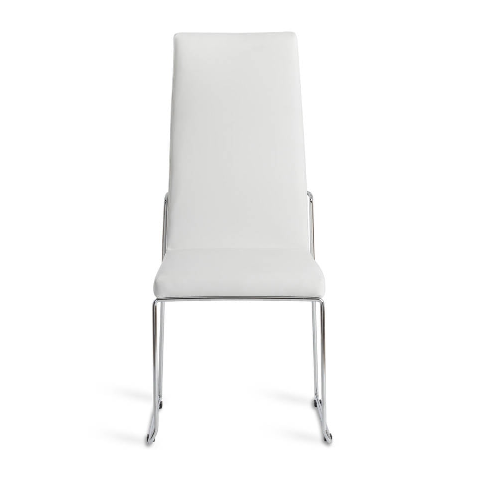 Stuhl aus Kunstleder mit verchromtem Stahlrahmen