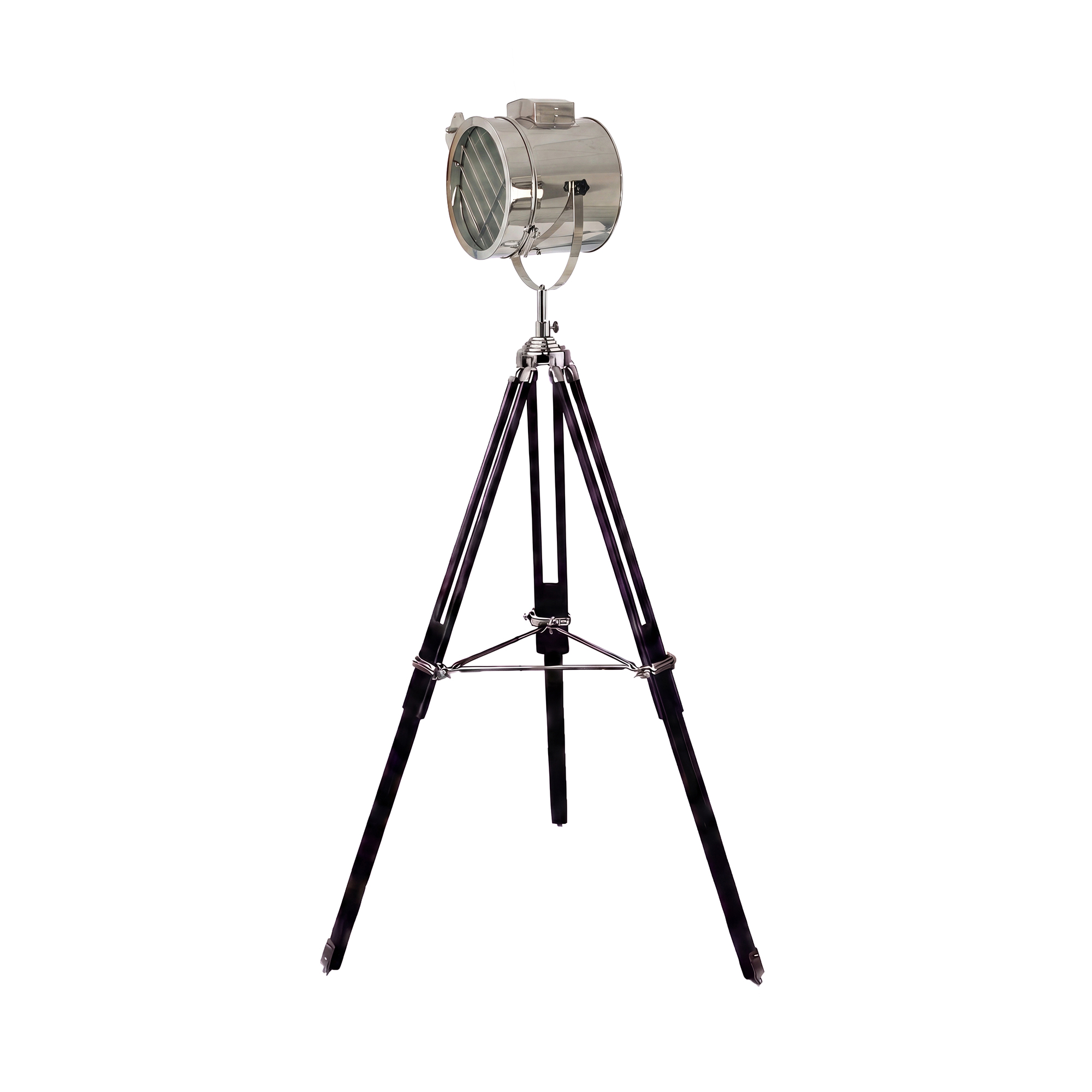 Chrome steel and black steel floor lamp Chrome steel and black steel floor lamp