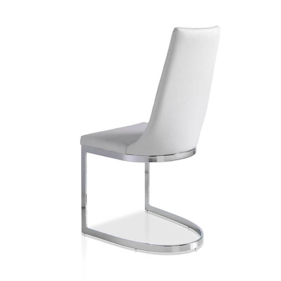Upholstered chair with stainless steel frame. Upholstered chair with stainless steel frame.