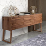 Walnut wood sideboard