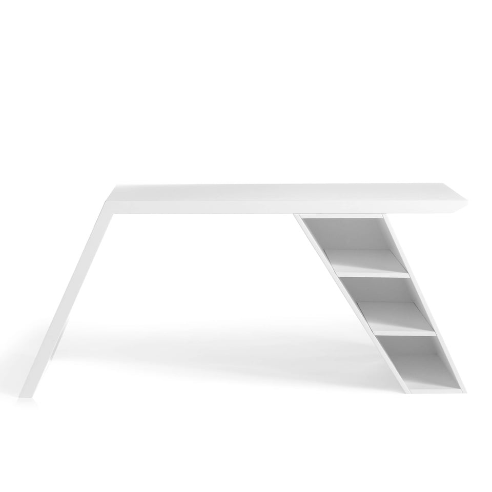 Desk made of lacquered MDF with side drawer Desk made of lacquered MDF with side drawer
