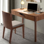 Walnut wood dressing table and marble detail